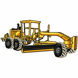 Construction Machinery Vehicles Embroidery Design 2